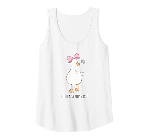Damen Little Miss Silly Goose Pastell Farmhouse Rosa Schleife Tank Top Damen Little Miss Silly Goose Pastell Farmhouse Rosa Schleife Tank Top von Little Miss Silly Goose Shirts by Southerngal