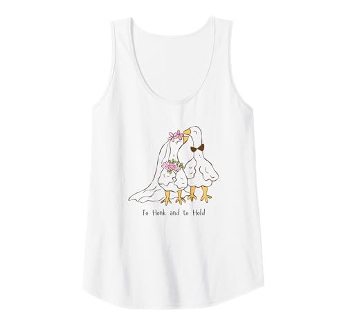 Damen Lustige Hochzeitsgans zum Honk and to Hold Mr. Mrs. Silly Goose Tank Top Damen Lustige Hochzeitsgans zum Honk and to Hold Mr. Mrs. Silly Goose Tank Top von Little Miss Silly Goose Shirts by Southerngal