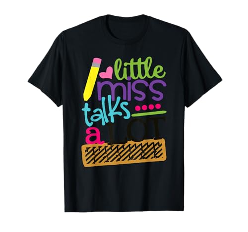 Little Miss Talks Alot Lustiges Geschenk zum Schulanfang für Mädchen T-Shirt Little Miss Talks Alot Lustiges Geschenk zum Schulanfang für Mädchen T-Shirt von Little Miss Talks Alot Funny Back To School