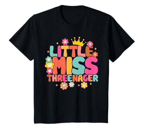 Lil' Miss Threenager 3. Geburtstag Mädchen dritten Geburtstag Party T-Shirt Lil' Miss Threenager 3. Geburtstag Mädchen dritten Geburtstag Party T-Shirt von Little Miss Threenager 3rd Birthday Party