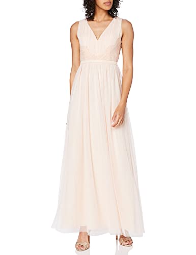 Little Mistress Damen Bea Lace-Trim Maxi Dress cocktailkleid, Pink (Nude 001), 40 EU (Herstellergröße: 12) von Little Mistress