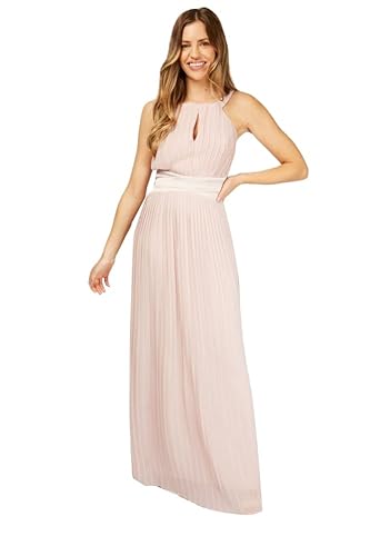 Little Mistress Damen Blush Plissee Brautjungfer Maxikleid Kleid, violett, 36 von Little Mistress