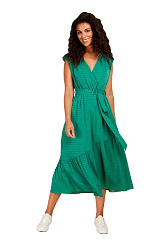 Little Mistress Damen Green Wrap Midaxi Kleid, grün, 34 von Little Mistress