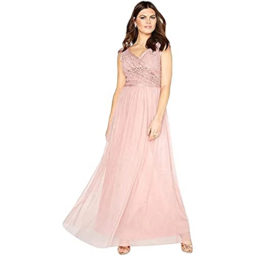 Little Mistress Damen Partykleid Rose Lace Maxi, Pink (Rose 001), Gr. 38 (10 UK) von Little Mistress