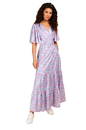 Little Mistress Damen Print Wrap Maxi Casual Dress, Multi, 38 von Little Mistress