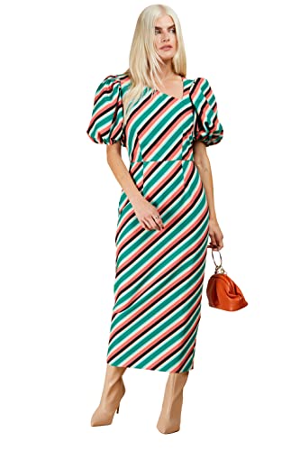 Little Mistress Damen Stripe Midaxi Kleid für besondere Anlässe, Multi, 40 von Little Mistress