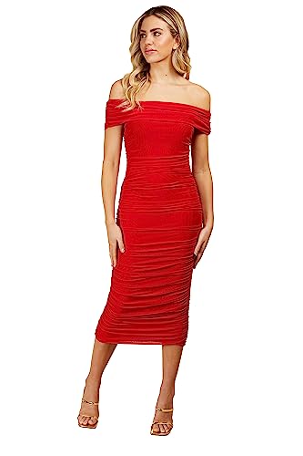 Little Mistress Damen Tomatengeflecht Bardot Bcon Kleid, Tomate, 38 von Little Mistress