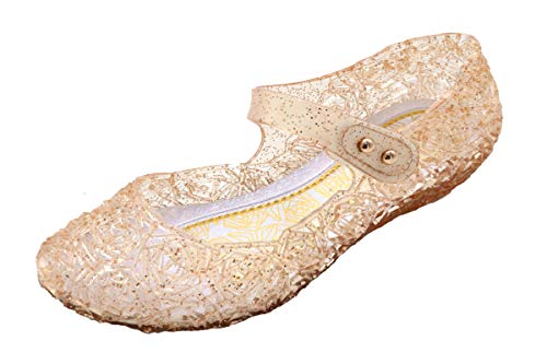 L-Peach Mädchen Fantasie Prinzessin Schuhe Kristall Schuhe für Bankett Tanzschuhe Cosplay EU24 Gold von Little-Peach