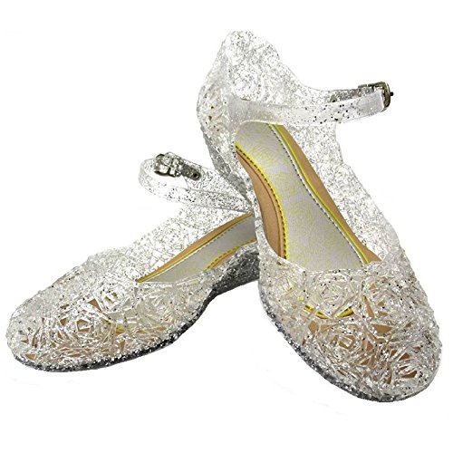 Little-Peach L-Peach Mädchen Fantasie Prinzessin Schuhe Kristall Schuhe für Bankett Tanzschuhe Cosplay- Gr. EU30/CN32 (18,5cm), Weiß von L-Peach