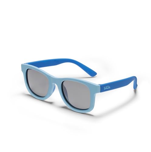 Little Schmatz Sonnenbrille Kinder 1,5 Jahre - 3 Jahre Jungen I Mädchen Kindersonnenbrille 100% UV-Schutz I Biegsam I PREMIUM QUALITÄT I BPA frei I Schadstofffrei I Stylishes Design I Blau Hellblau von Little Schmatz