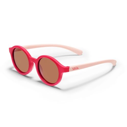 Little Schmatz Sonnenbrille Kinder 2 Jahre - 4 Jahre Mädchen I Jungen I Kindersonnenbrille 100% UV-Schutz I Biegsam I PREMIUM QUALITÄT I BPA frei I Schadstofffrei I Stylishes Design I Pink Rosa von Little Schmatz