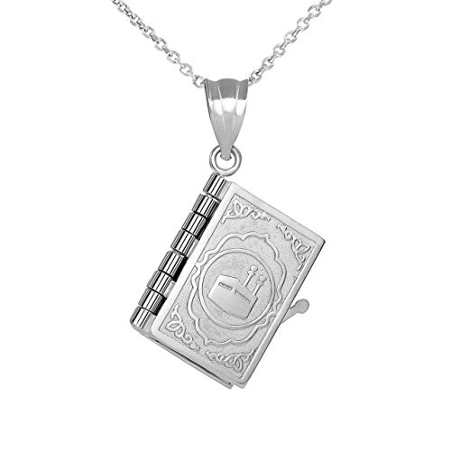 Little Treasures 3D Moveable Koran Anhänger Halskette in .925 Sterling Silber 925 (Verfügbare Kettenlänge 40cm - 45cm - 50cm - 55cm) von Little Treasures