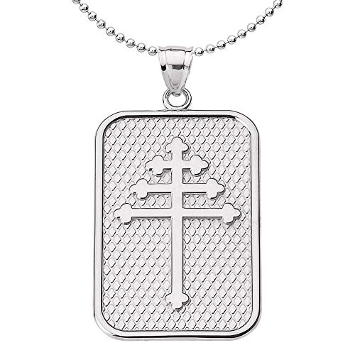 Little Treasures Sterling Silber 925 Maronite Kreuz Anhänger Halskette (Verfügbare Kettenlänge 40cm - 45cm - 50cm - 55cm) von Little Treasures