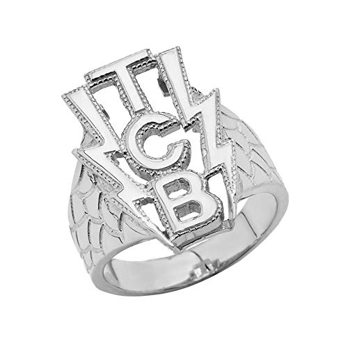 Little Treasures Taking Care of Business (TCB) Herren Ring In 925 Sterling Silver von Little Treasures