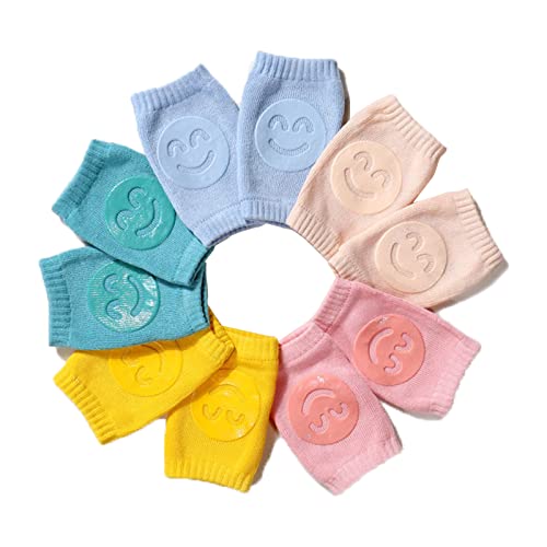 Little World Baby Knieschoner zum Krabbeln, 5 Paar Knieschoner Baby Krabbeln Mädchen Junge mit Anti-Rutsch-Noppen für Sicheren Halt Knieschützer Kinder Krabbelhilfe für 0-24 Monate Mädchen und Jungen von Little World