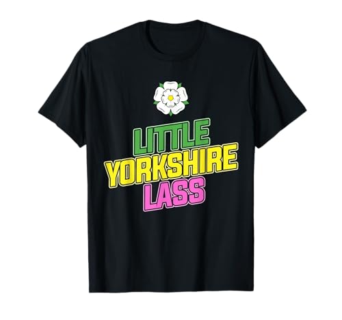 Kinder Little Yorkshire Lass Girl Stolze Yorkshire Rose Flagge T-Shirt von Little Yorkshire Lass County Of Yorkshire Rose Tee