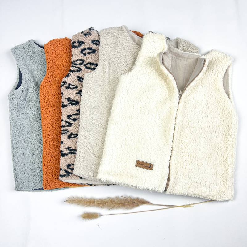 Teddyweste Gefüttert Innen Mit Weichem Musselin von LittleANTunique