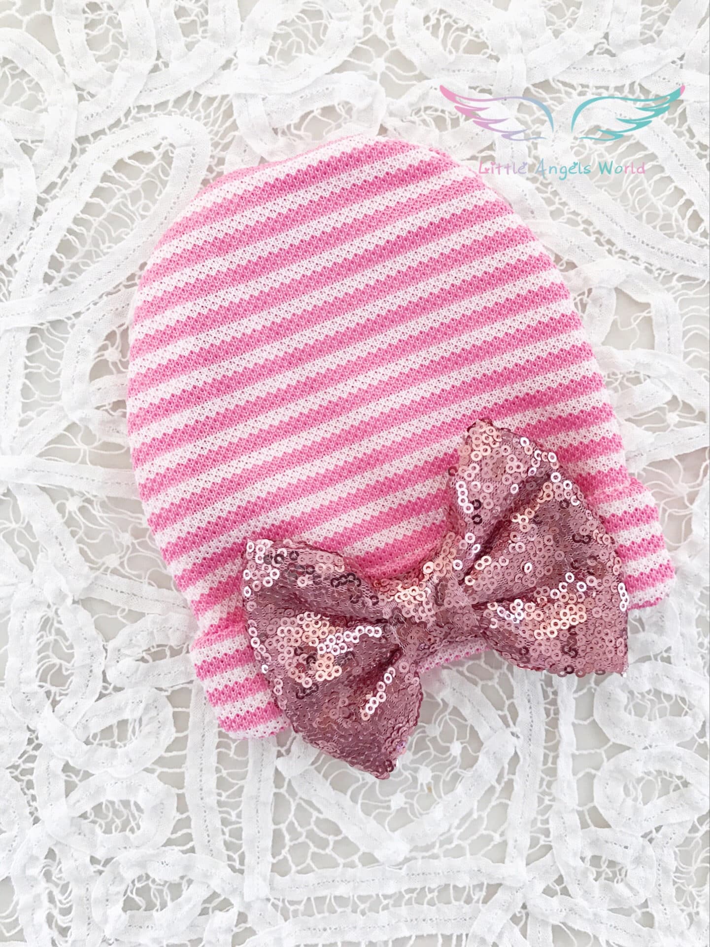 Babymütze, Neugeborenen Weihnachtsmütze, Babyschleifenmütze Foto Requisiten von LittleAngelsWorld