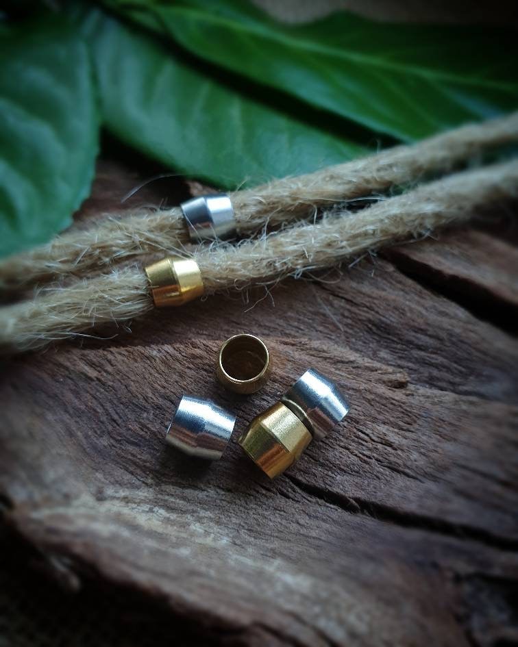 2 Dreadperlen Dreadschmuck // Großlochperlen Edelstahl 6mm Durchmesser Gold Silber Haarperle Bartperle 2 Dreadperlen Dreadschmuck // Großlochperlen Edelstahl 6mm Durchmesser Gold Silber Haarperle Bartperle von LittleArtifactsArt