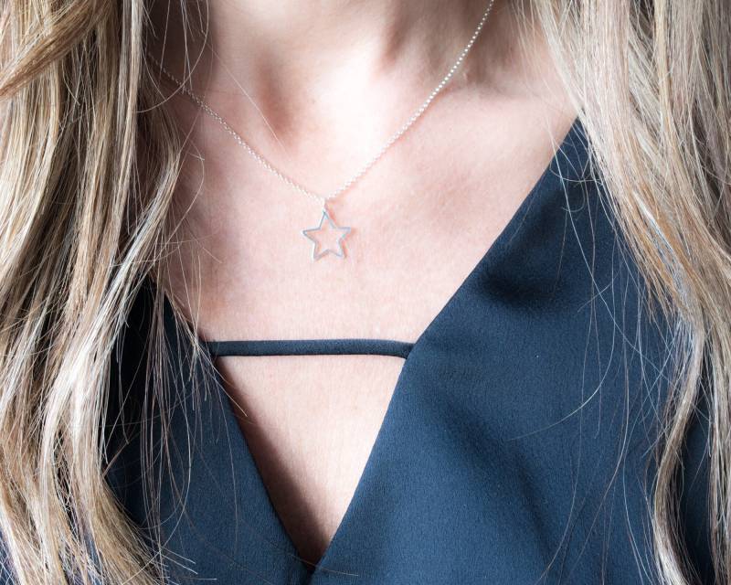Zierliche 925Er Silber Stern-Halskette Zierliche 925Er Silber Stern-Halskette von LittleBeetleSpain