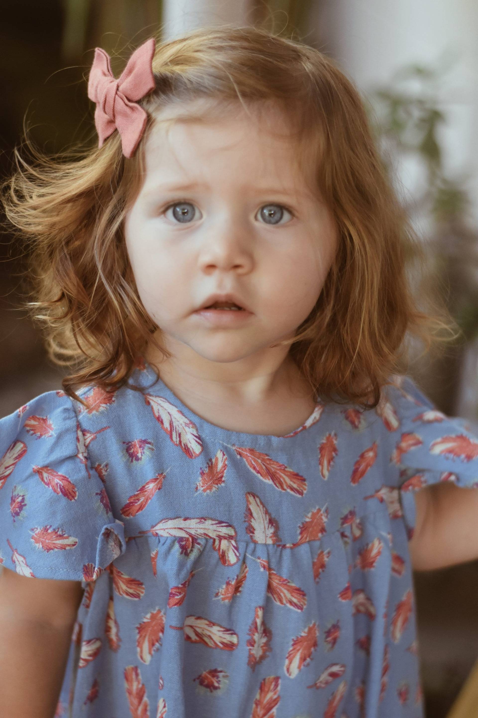 Blau, Rosa Und Gelb Baby Girl Leinen Kleid, Kleinkind Boho Federkleid, Ersten Geburtstag Neu Geboren 2 T von LittleBirdCollective