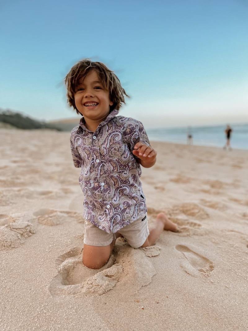 Jungen Paisley Baumwolle Shirt Boho Kleinkind Button-Up von LittleBirdCollective