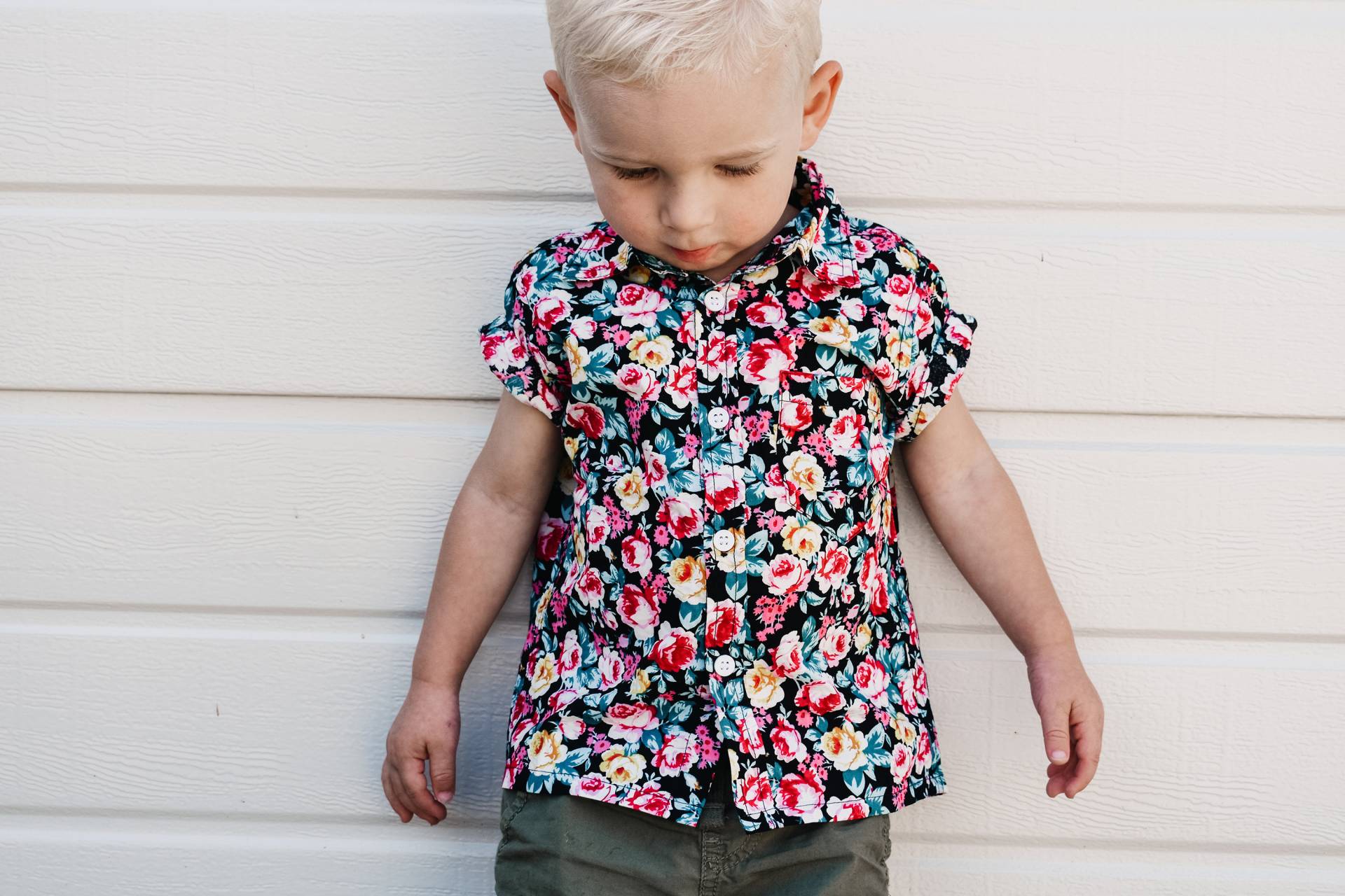 Jungen Shirt, Baby Junge Blumen Kleinkind Boho Jungen Kleid Kragen Sommer-Party-Shirt, Kinder-Shirt von LittleBirdCollective