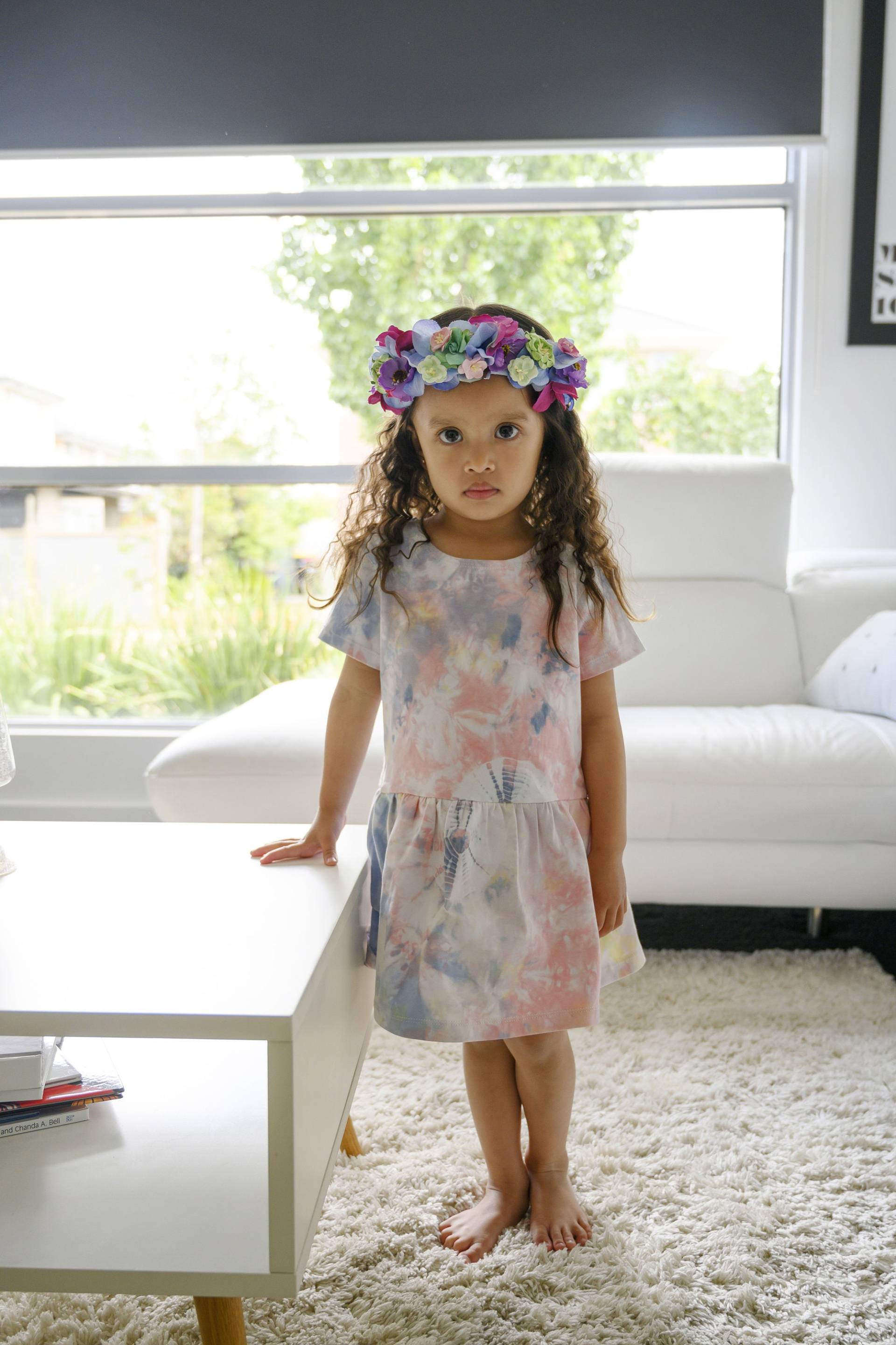 Regenbogen-Kleid. Baby Mädchen Strampler, Kleinkind Strampler Größen 000-3 Tiedye Kleid, Overall, Krawatte Sterben Handgefertigt von LittleBirdCollective