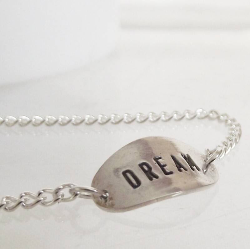 Wunderschöne "Dream" Sterling Silber Charm Armband Einmaliges Geschenk Personalisiert von LittleBirdStudio22