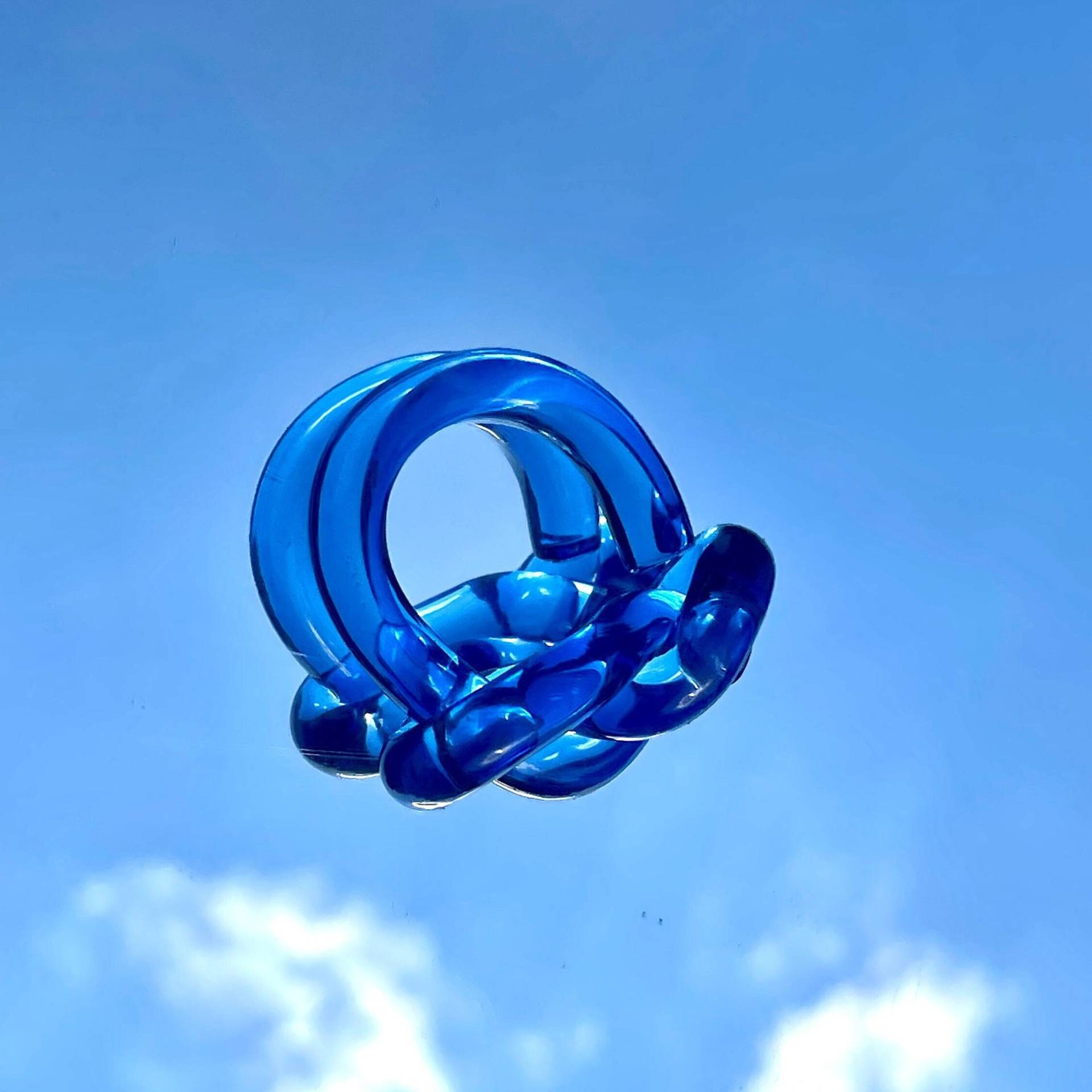 statement - Acrylglas Harz Transparent Handgefertigte Ringe in Blau Und Transparet -Knoten statement - Acrylglas Harz Transparent Handgefertigte Ringe in Blau Und Transparet -Knoten von LittleBlueDoorByZhuo