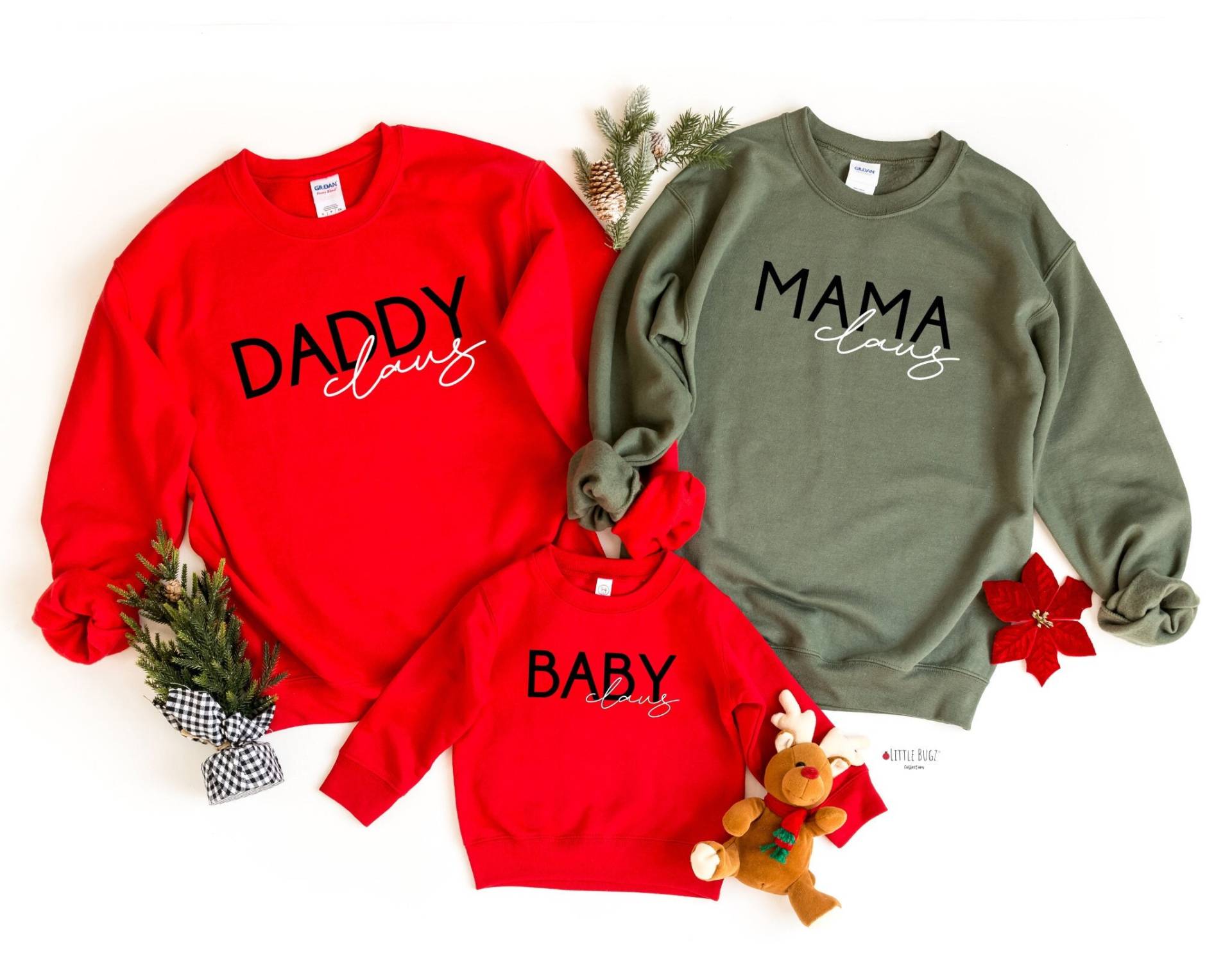 Mama Claus Sweatshirt, Familie Sweatshirts, Daddy Passende Weihnachten Sweatshirts von LittleBugzCollection