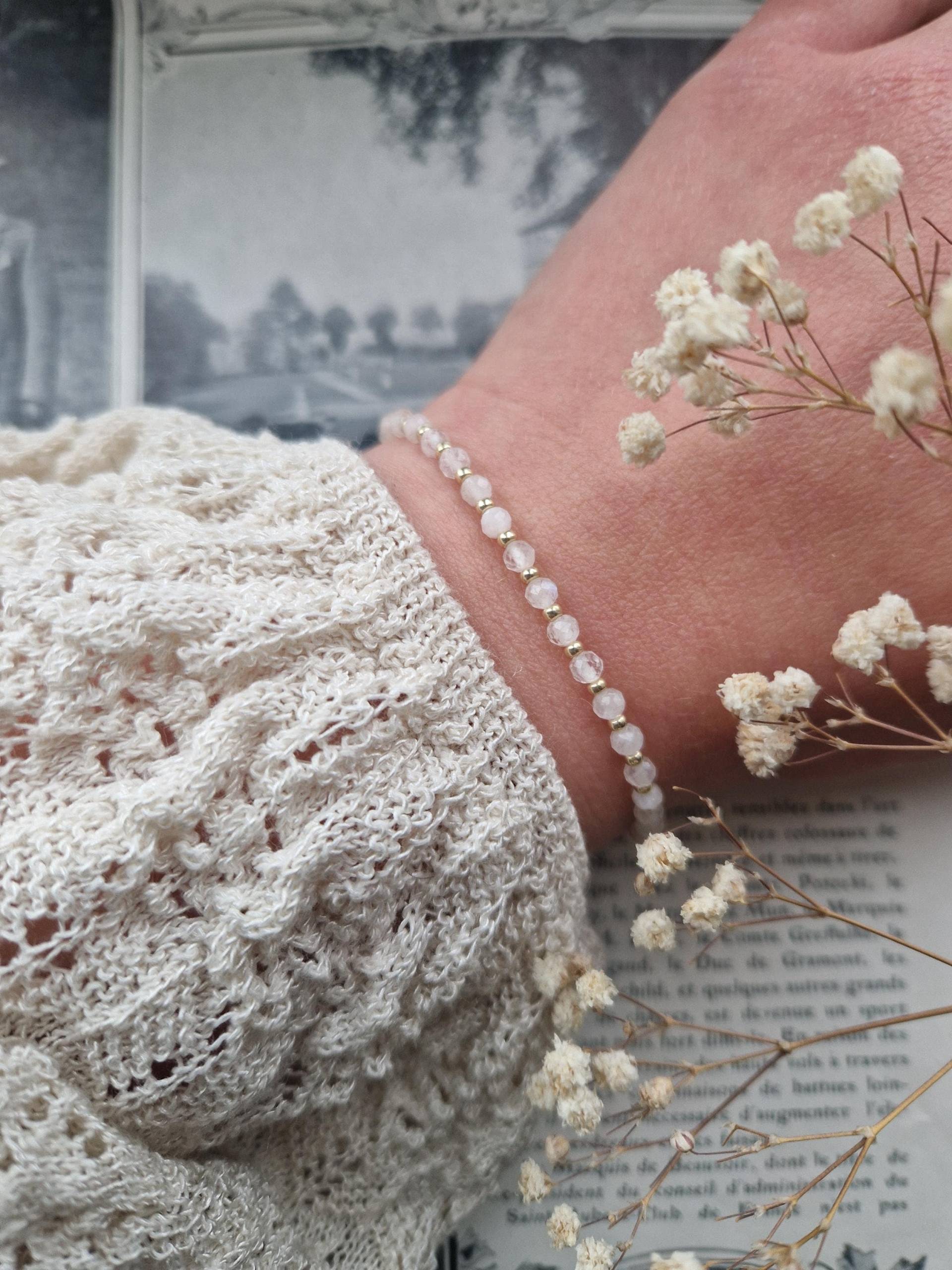 Mondstein Armband Filigran | Edelsteinarmband von LittleBumblebean