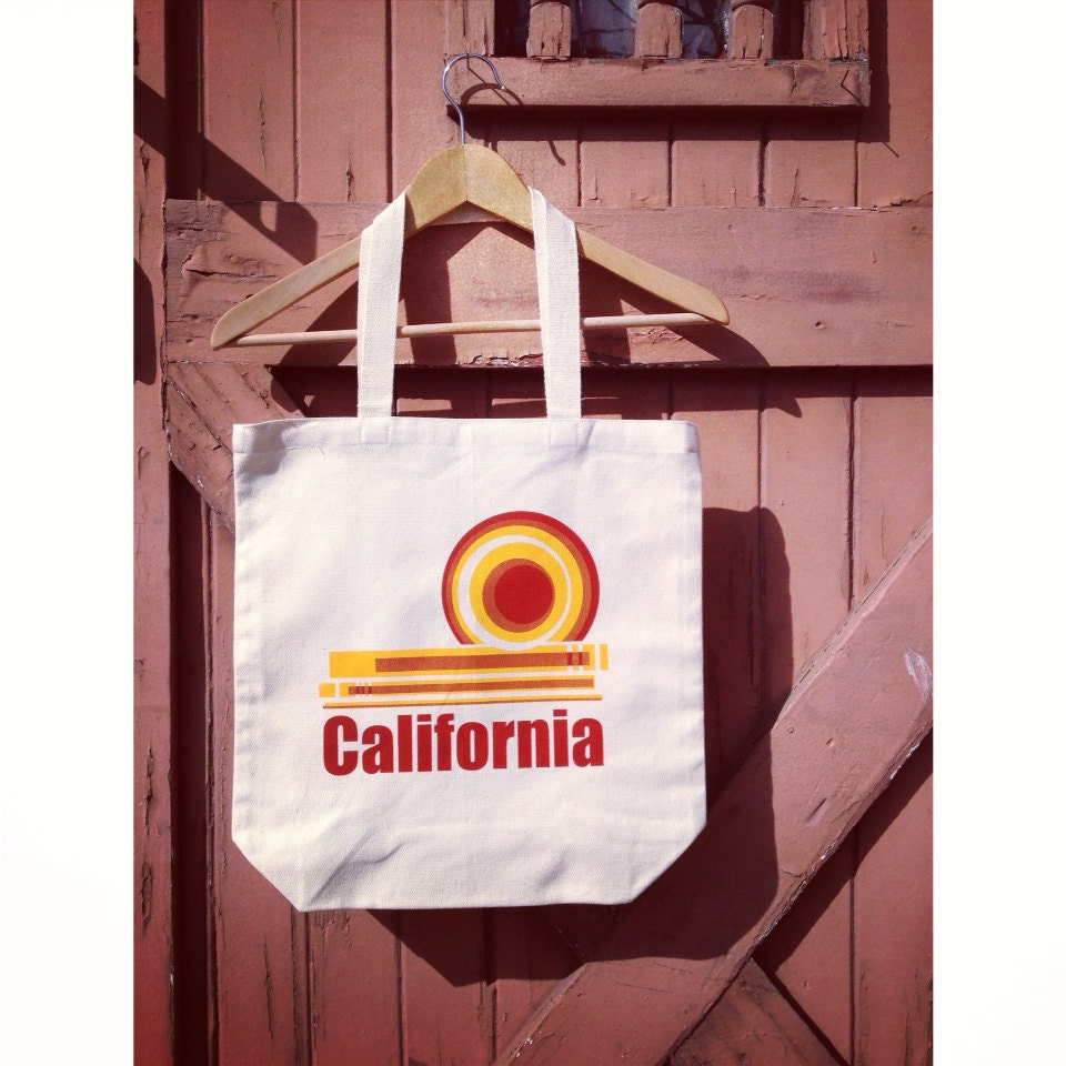 Bio-Baumwolle Leinwand California Dream Tote - Wiederverwendbare Einkaufstasche Bio-Baumwolle Leinwand California Dream Tote - Wiederverwendbare Einkaufstasche von LittleCityDesigns