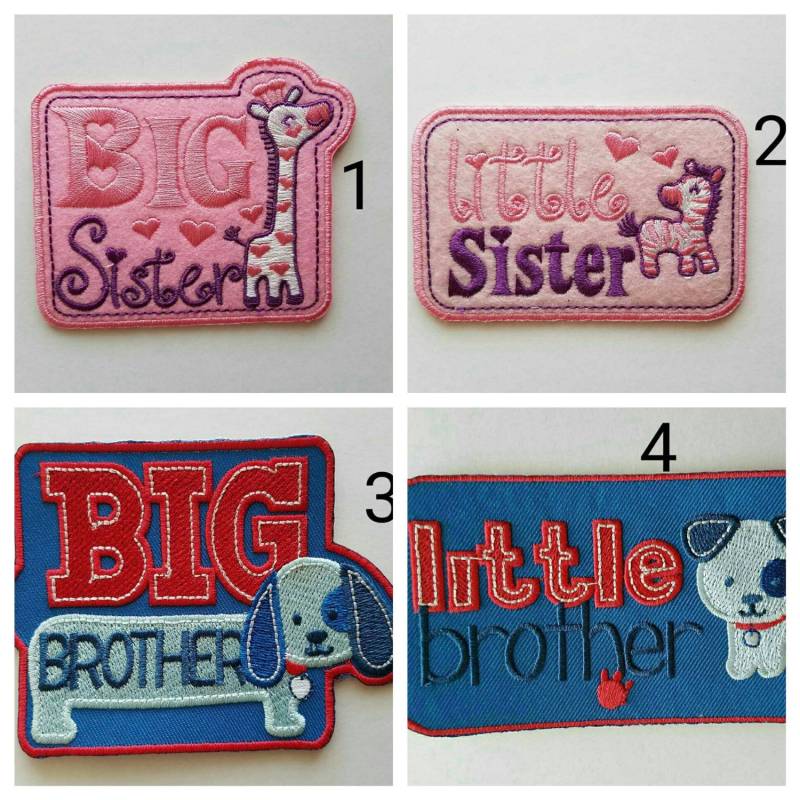 Große Schwester Patch, Kleine Big Brother Kleiner Bruder Patch von LittleDreamsbyMayra2