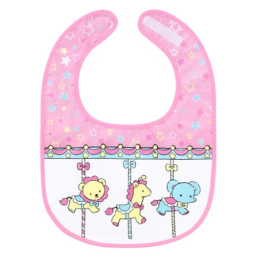 LittleForBig Baumwoll Wasserdichtes Babydoll Bedrucktes Erwachsenen Lätzchen mit Verstellbarem Klettverschluss - Kleiner Zirkus Lätzchen für Erwachsene von LittleForBig
