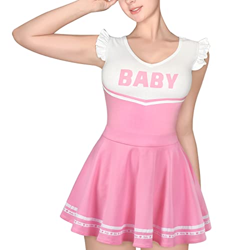 LittleForBig Baumwolle Strampler Onesie Pyjamas Bodysuit-Baby Cheerleader Tennis-Rock Bodysuit Set Rosa M von LittleForBig