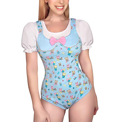 LittleForBig Baumwolle Strampler Onesie Pyjamas Bodysuit –Baby Cuties Blau XS von LittleForBig