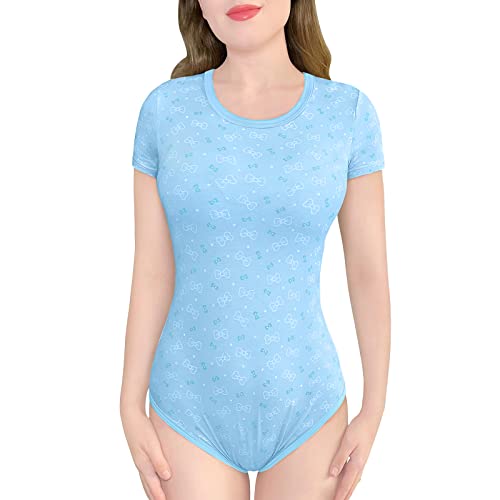 LittleForBig Baumwolle Strampler Onesie Pyjamas Bodysuit-Baby-Schleife Strampler Blau S von LittleForBig