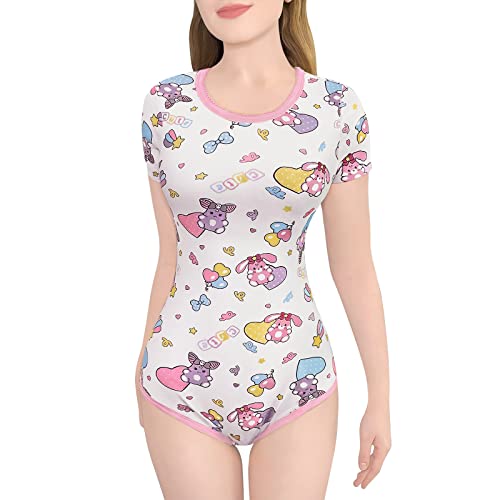 LittleForBig Baumwolle Strampler Onesie Pyjamas Bodysuit - Baby Usagi & Bella Strampler Rosa XXXXL von LittleForBig