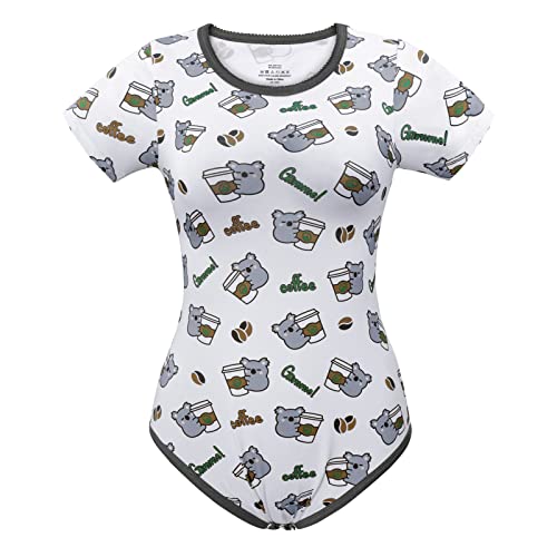 LittleForBig Baumwolle Strampler Onesie Pyjamas Bodysuit-Gib Kaffee Strampler Braun XXXXL von LittleForBig