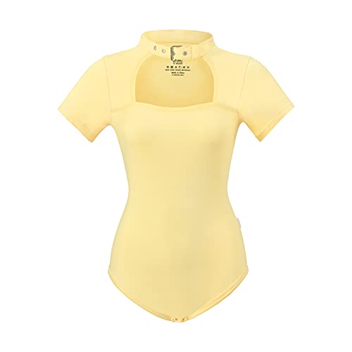LittleForBig Baumwolle Strampler Onesie Pyjamas Bodysuit-Kragen Gelb XXL von LittleForBig