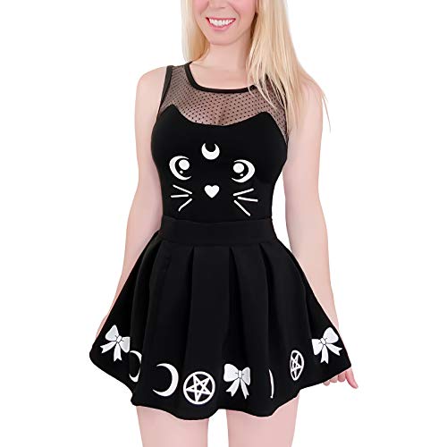 LittleForBig Baumwolle Strampler Onesie Pyjamas Bodysuit - Einteiler Rock Set Schwarz XXXL von LittleForBig