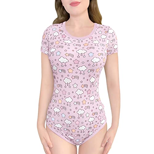LittleForBig Baumwolle Strampler Onesie Pyjamas Bodysuit-Pastellhimmel Strampler Rosa S von LittleForBig