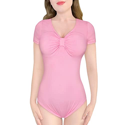 LittleForBig Baumwolle Strampler Onesie Pyjamas Bodysuit – Pin-Up Girl Rosa von LittleForBig