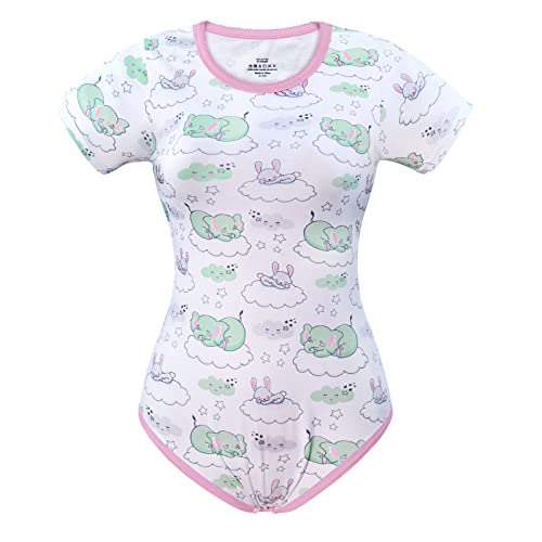 LittleForBig Baumwolle Strampler Onesie Pyjamas Bodysuit-Schöne Träume Strampler Rosa L von LittleForBig