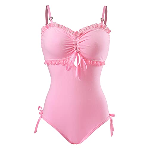 LittleForBig Baumwolle Strampler Onesie Pyjamas Bodysuit –Sugar Baby Rosa S von LittleForBig