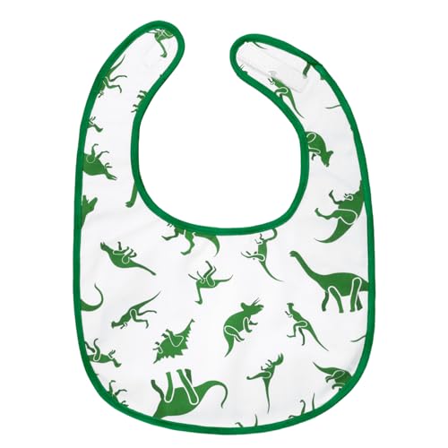 LittleForBig Baumwolle Wasserdichtes Babydoll Bedruckt Erwachsene Lätzchen mit Verstellbarem Klettverschluss - Dinosaurier Erwachsene Lätzchen von LittleForBig
