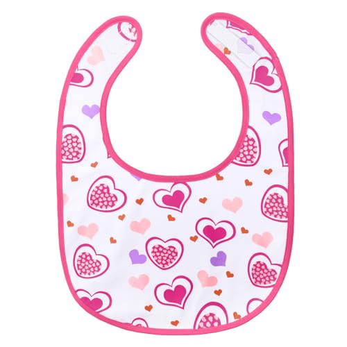 LittleForBig Baumwolle Wasserdichtes Babydoll Bedruckt Erwachsene Lätzchen mit Verstellbarem Klettverschluss - Prinzessin Herzen Erwachsene Lätzchen von LittleForBig