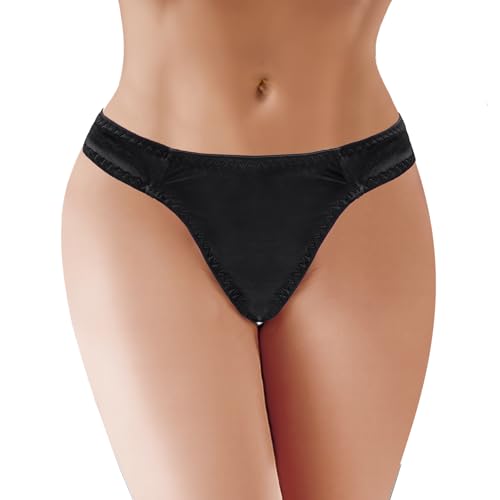 LittleForBig Dickes Band Tanga Tucking Gaff Höschen Glatt Seidig Verstecken Gaff Shaping Slip für Crossdresser Transgender Individuen Schwarz XXL von LittleForBig