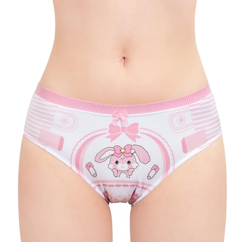 LittleForBig Frauen Damen Weicher Baumwolle Bequeme Hipster-Slip Baby Usagi 'Oopsie' Potty Pants Höschen Rosa L von LittleForBig